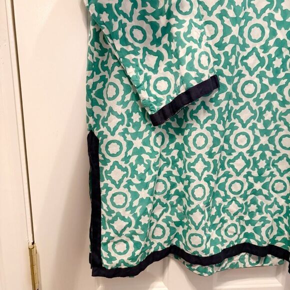 Roberta Roller Rabbit Tunic Shirt Top Green size Medium  100% Cotton - Picture 4 of 8